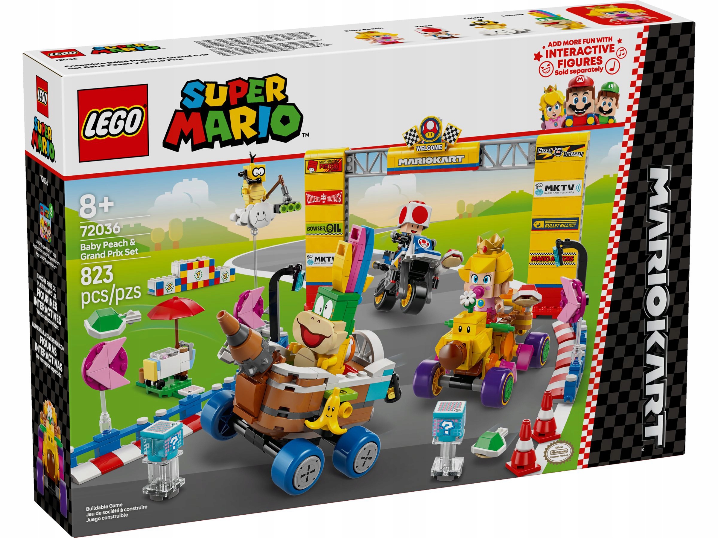 Lego Mario Mario Karty Sada Baby Peach A Grand Prix 72036