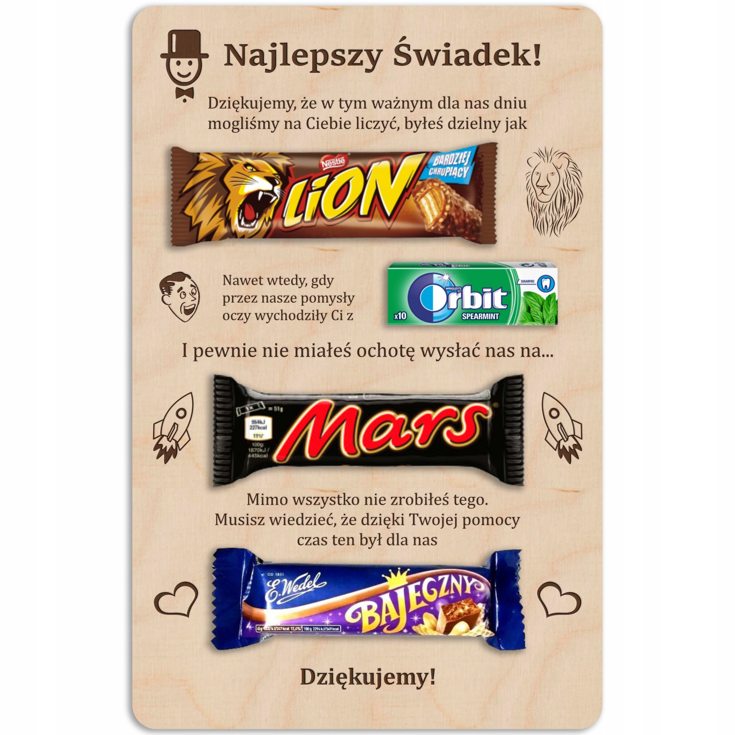 

Podziękowanie Dla Świadka świadków dyplom prezent