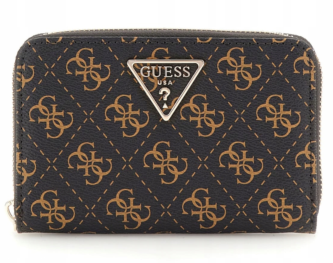 Guess Hnědá Dámská Logová Kožená Peněženka