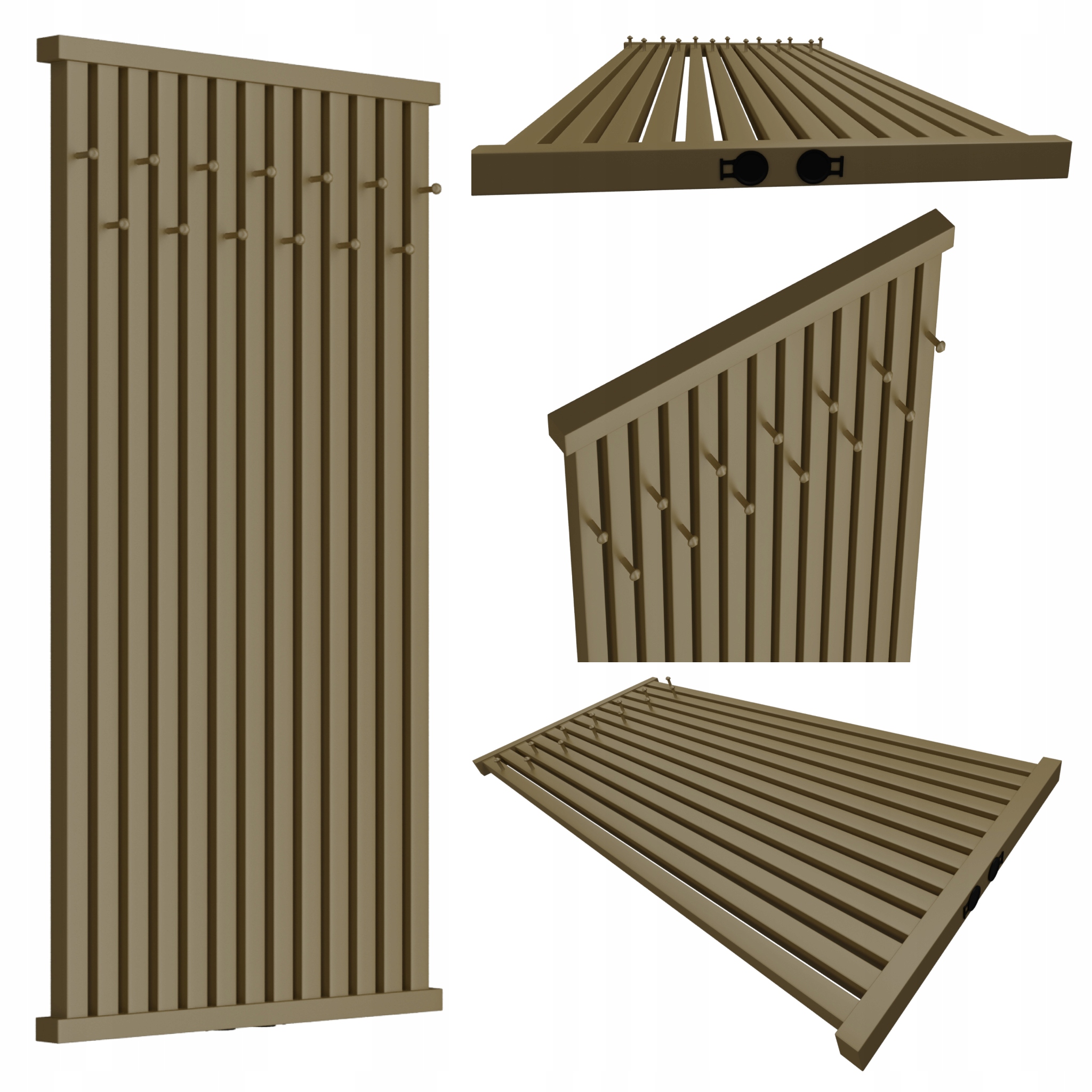 Dekorativní radiátor s věšáky Radiator Hook 120x61 Quartz 2