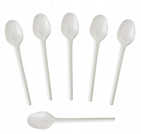 

Łyżeczki plastikowe białe jednorazowe 12cm 100szt