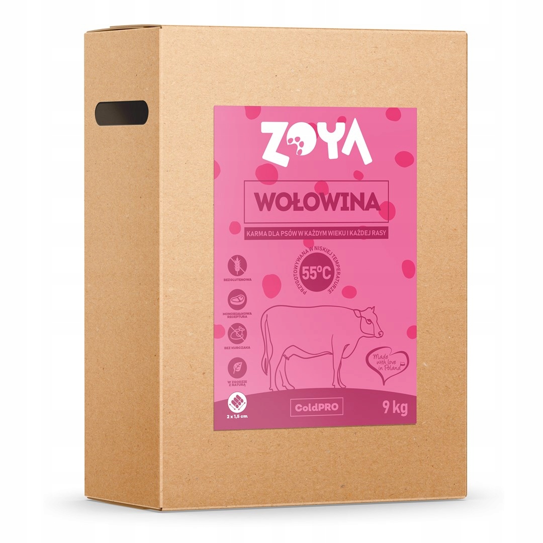 Levně Zoya Coldpro Suché hovězí krmivo pro psa 9 kg