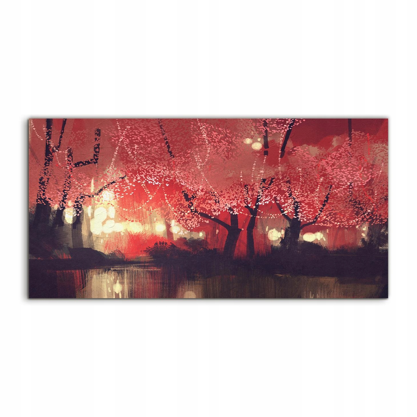 Akrylový obraz 120x60 s grafikou Jeseň Les Krajina