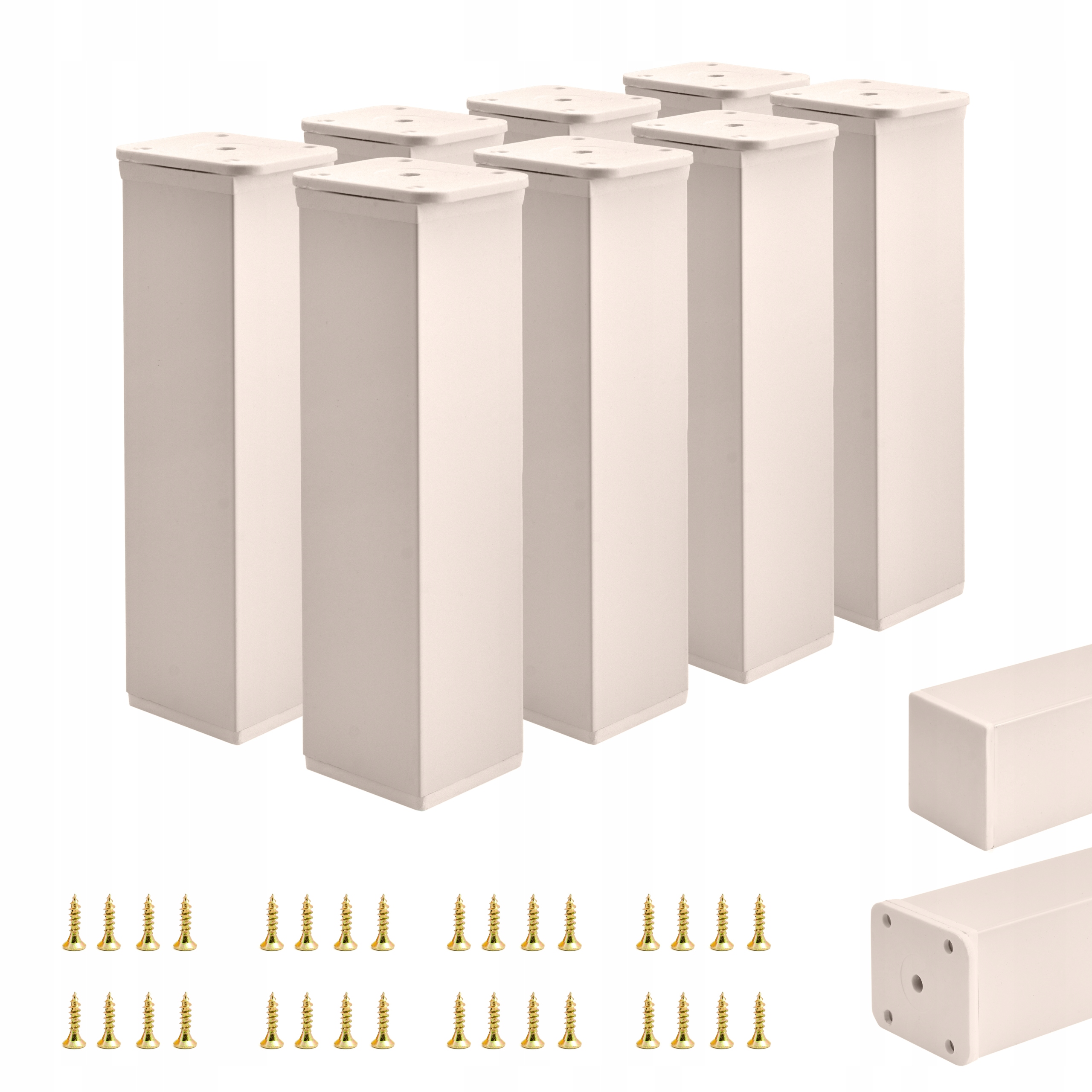 8 x Nohy nábytkové nohy Kaszmir Nastavitelné pro nábytek 15 cm Vruty jsou součástí balení