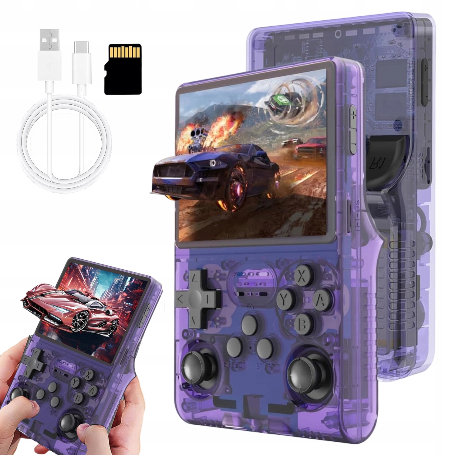 Přenosná Retro Herní Konzole S 3,5PALCOVOU Obrazovkou Pro Více Než 30000 Her S Usb Kabelem