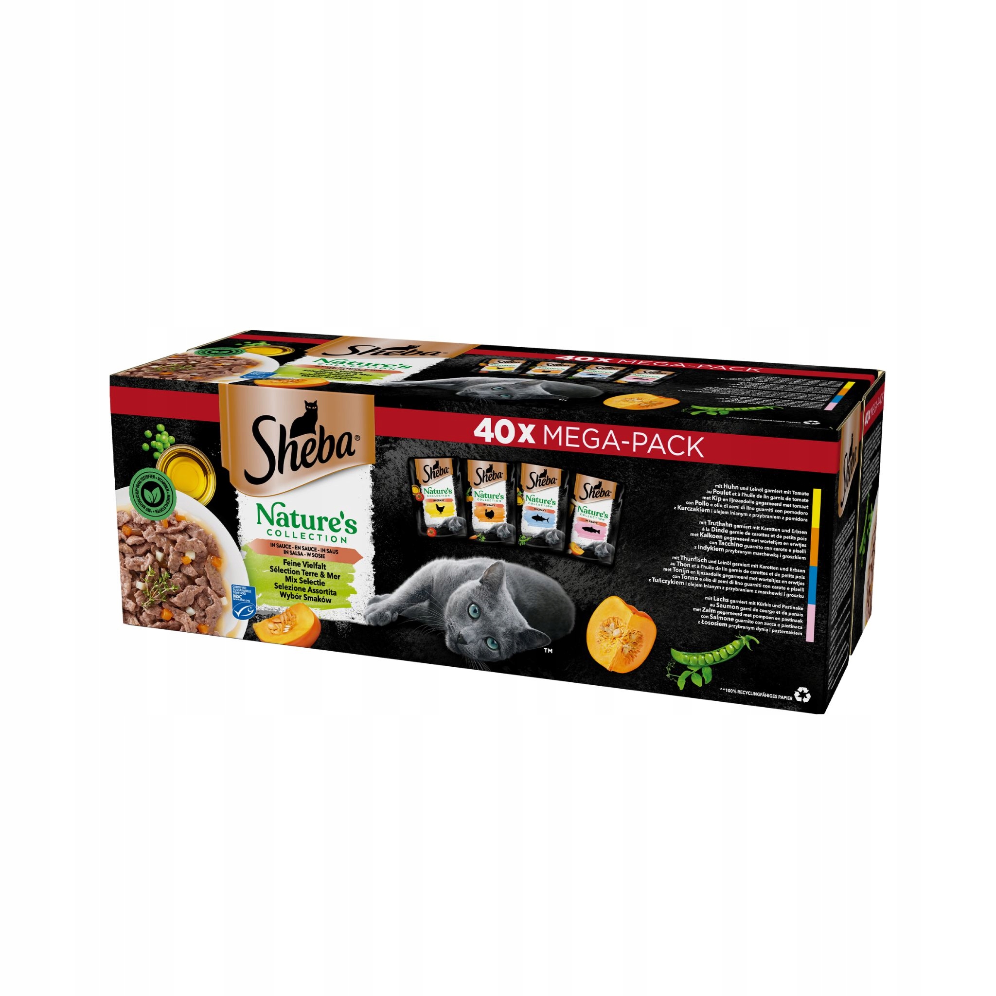 Mokra karma dla kota Sheba mix smaków 3,4 kg