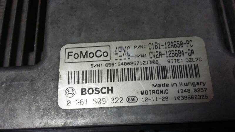 Computer 0261s09322 FORD FIESTA 1.0 ECOBOOST