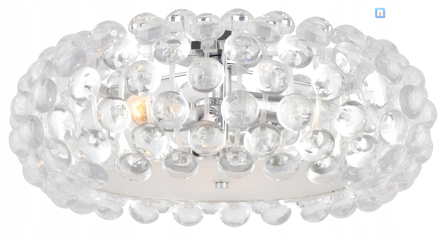 Dekoratívny stropné svietidlo zdobený korálkovým tienidlom v strede haly Therica 40W