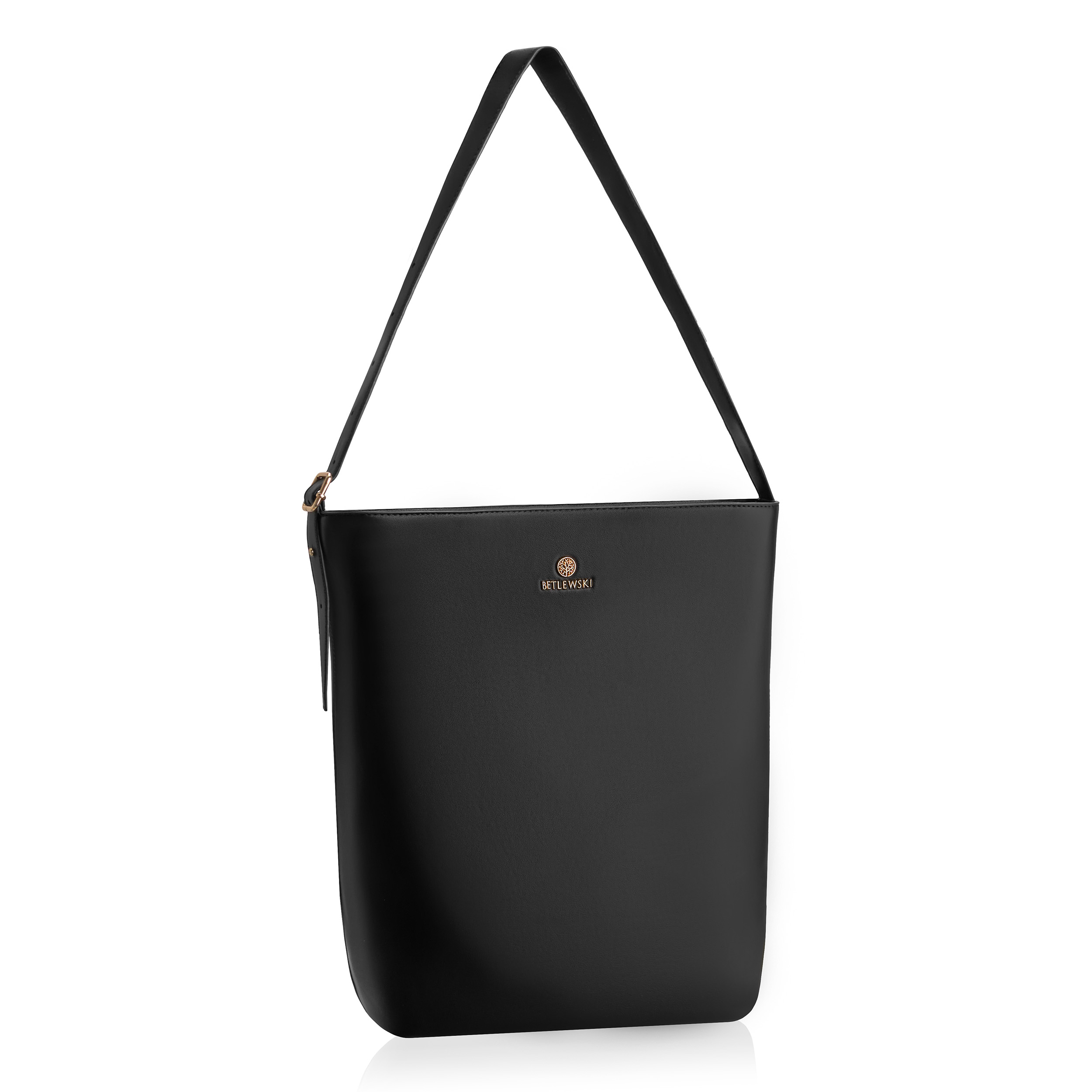 Betlewski Dámská velká nákupní taška typu šoperka, prostorná, pohodlná kůže