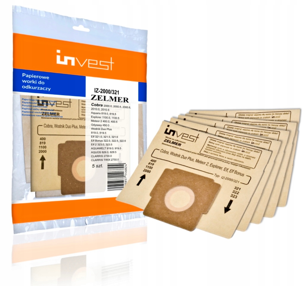 

Worki papierowe do odkurzaczy Zelmer 2000 Aquawelt