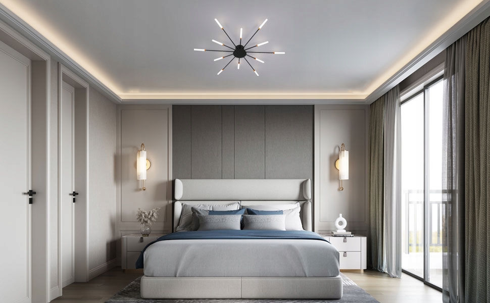 LAMPA SUFITOWA LED ŻYRANDOL CZARNA NOWOCZESNA 12W 4000K DO SALONU Rodzaj gwintu zintegrowane źródło LED