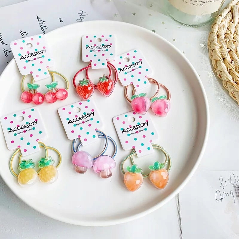 Komplet gumka ananas do włosów warkoczyków żółta dla dziecka Cechy brak