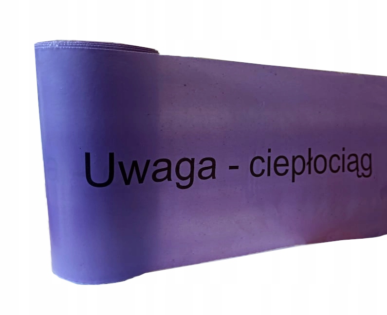 

Taśma ostrzegawcza 20cm Ciepłociąg fioletowa 100mb