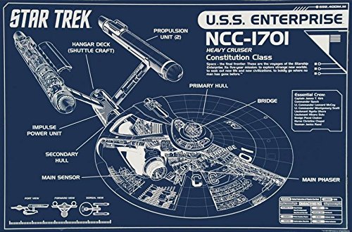 Star Trek NCC-1701 plakat 91,5x61 cm