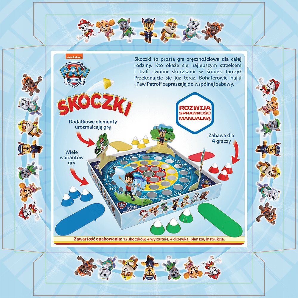 GRA PLANSZOWA SKOCZKI PSI PATROL 01904 TREFL Typ Podstawa