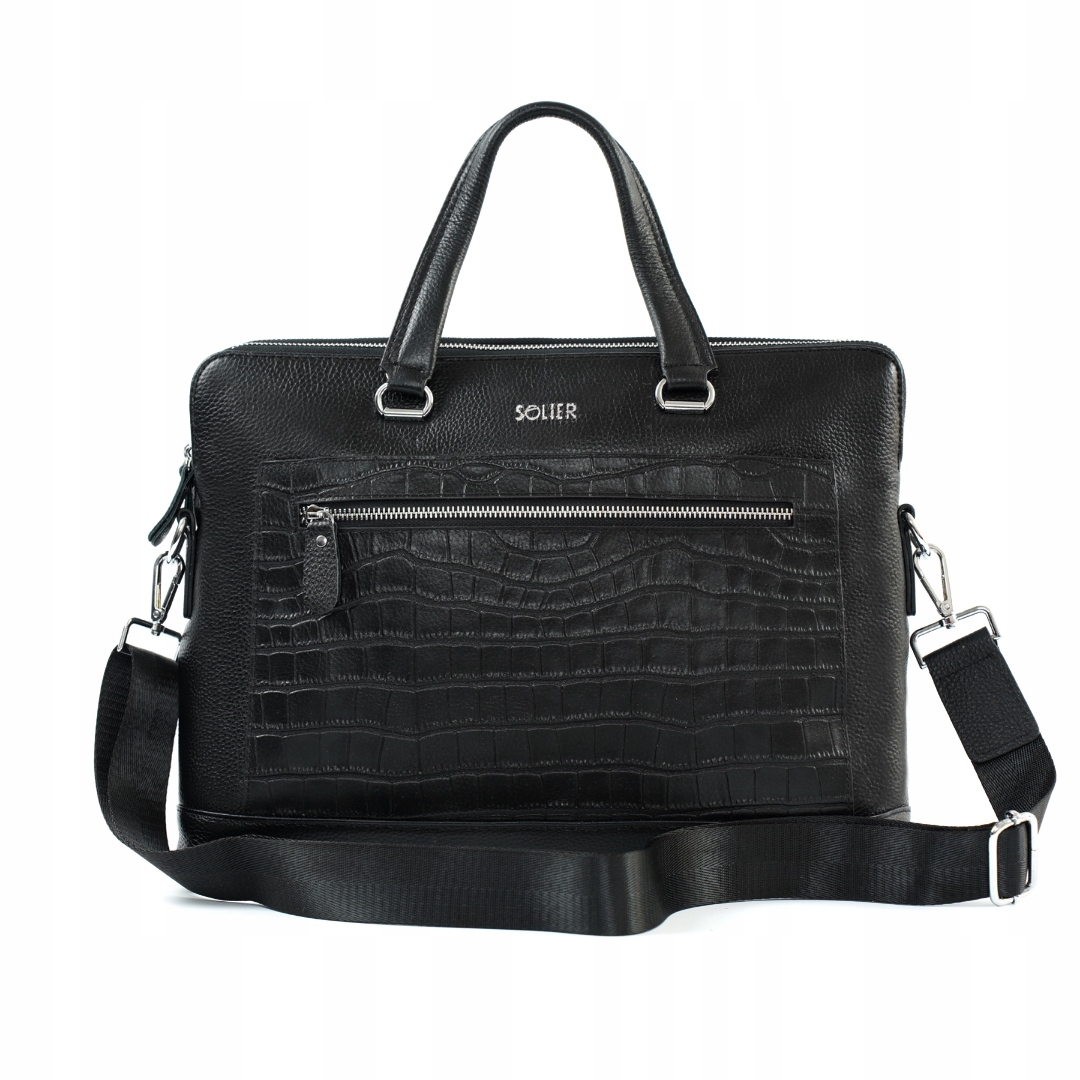 Taška na notebook Kožená dámská aktovka do školy na dokumenty Solier