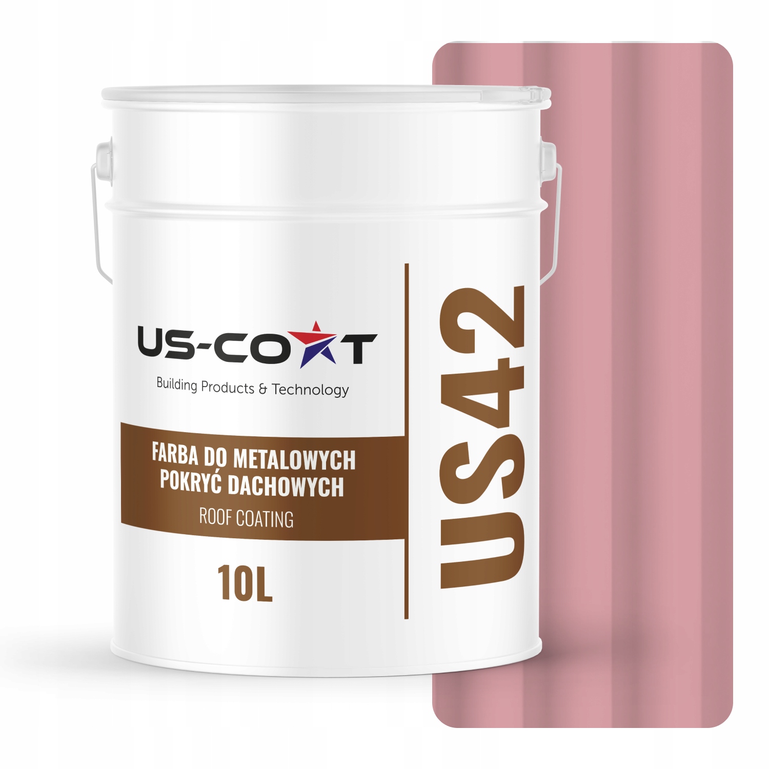 Farba Na Kovové Strechy, Plechové Krytiny, Oceľ Ružová, Svetloružová, 3015 10 L, Matná