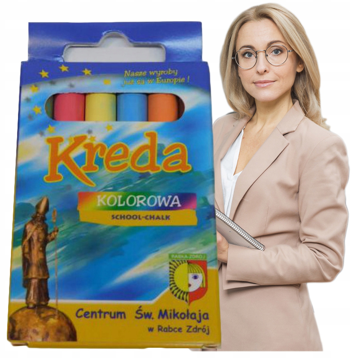 

Kreda Szkolna Niepyląca Kolorowa 6szt. do Tablic