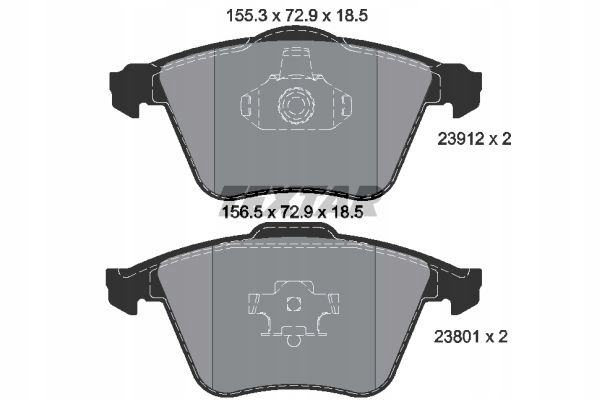 2× textar Тормозной диск перед 92149105 + тормозные колодки 2391201