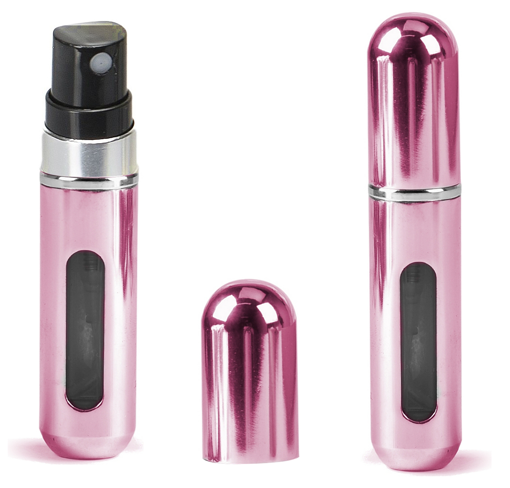 BUTELECZKA NA PERFUMY FIOLKA ZAWOREK ATOMIZER RÓŻOWY POŁYSK 6ML