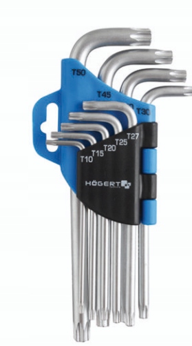 

Klucze torx 9cz CrV Hogert HT1W814