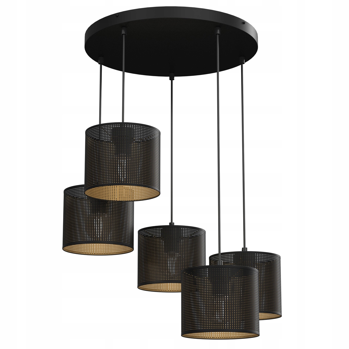 Závěsné stropní svítidlo 5255 Loft shade černá zlatá