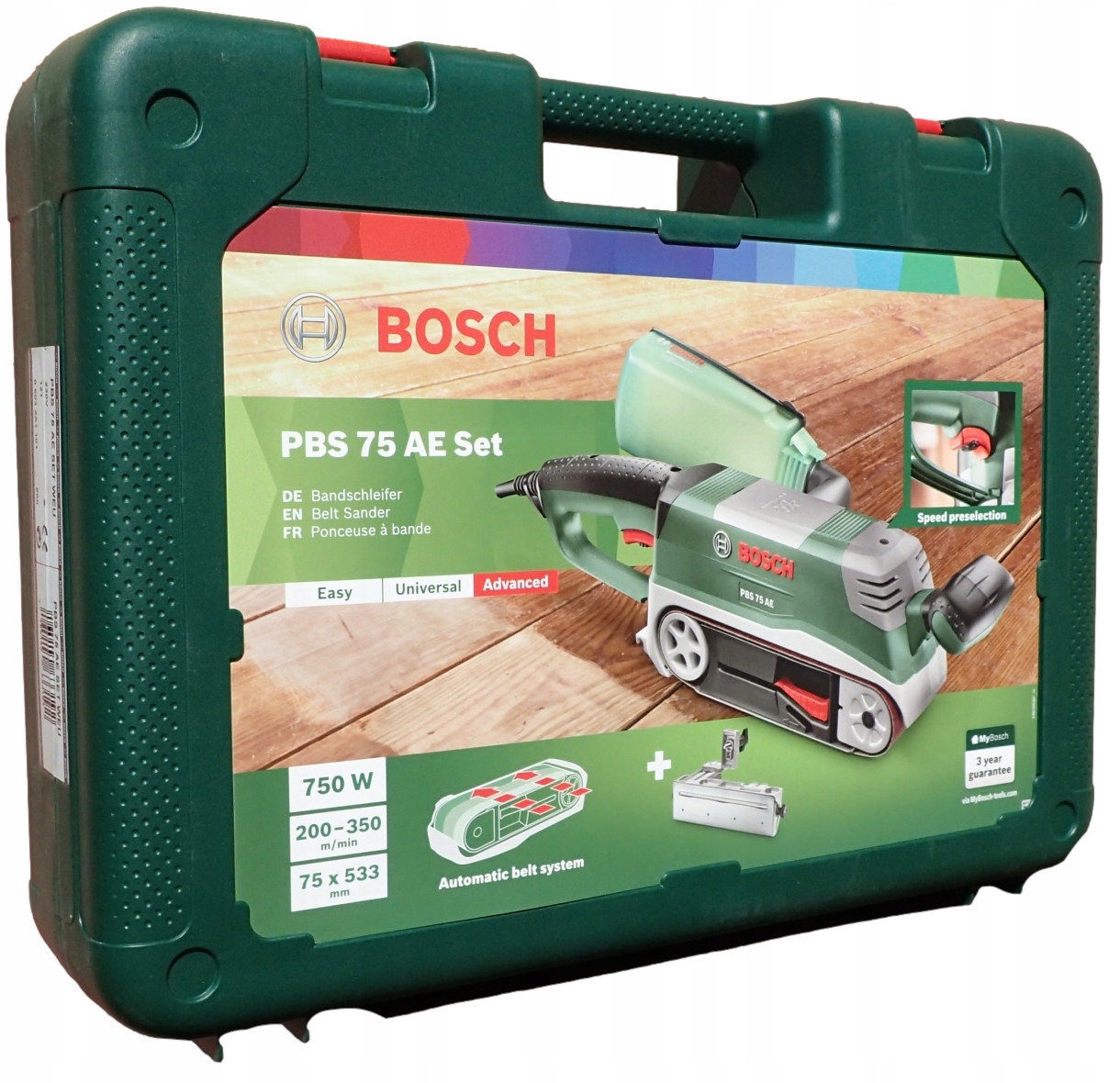 

Bosch Pbs 75 Ae Set szlifierka taśmowa 750W