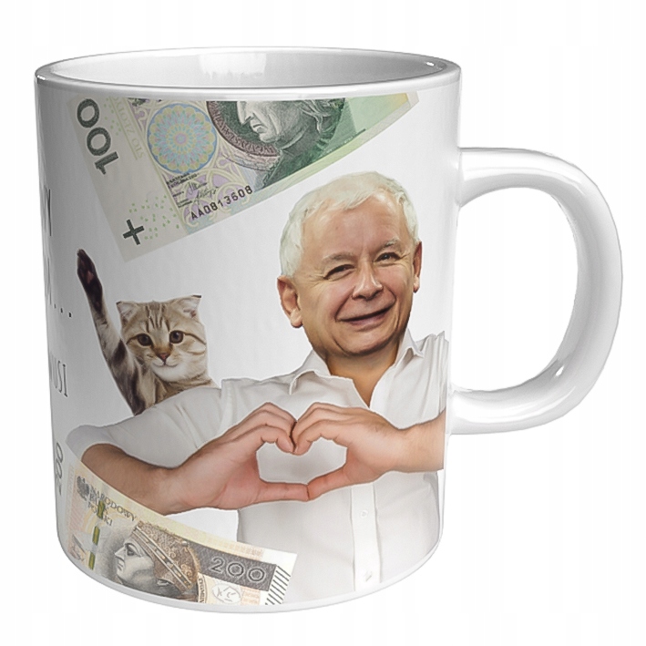 

Kubek Jarosław Kaczyński Kot Kawa Pis Prezes