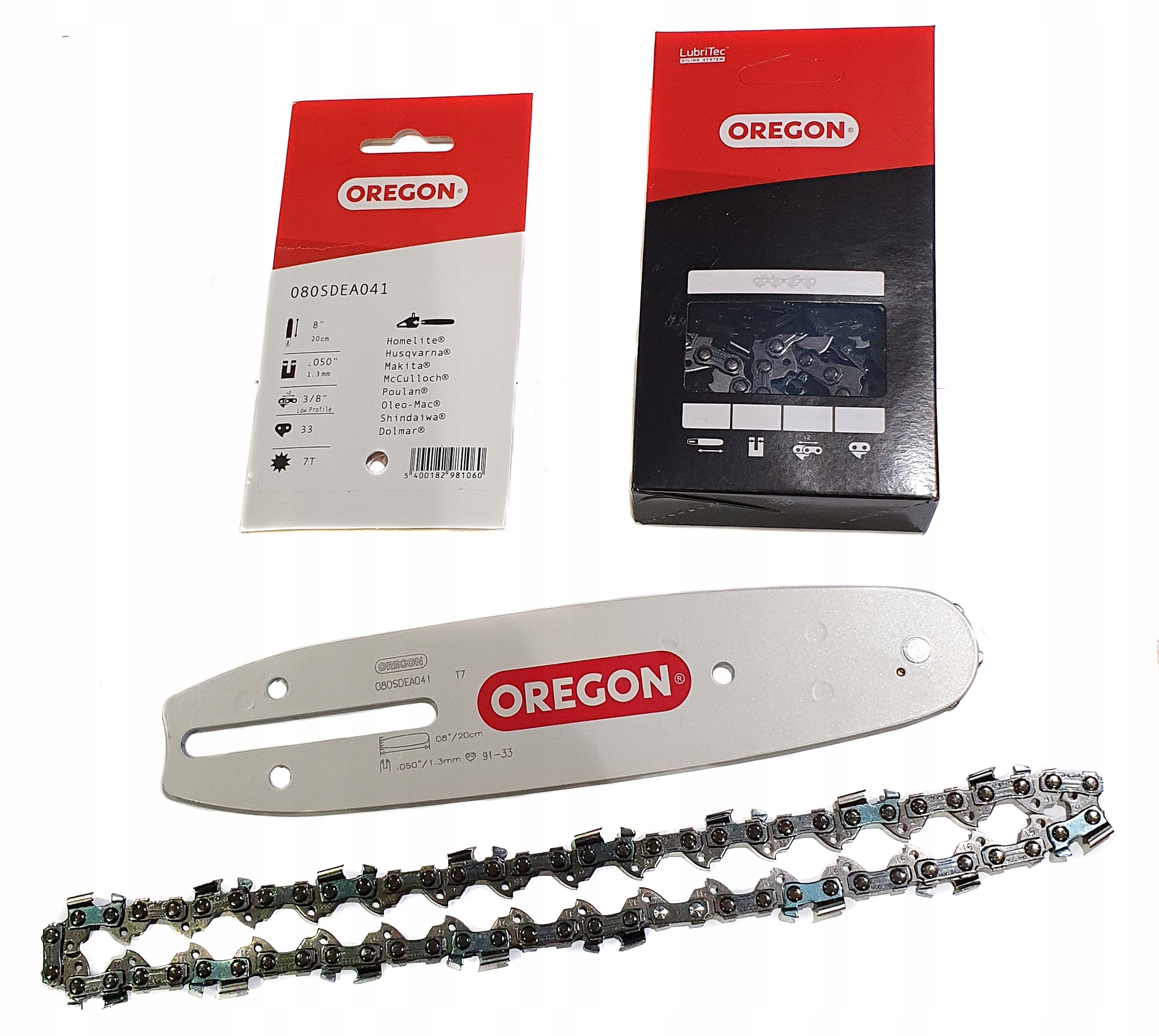 Prowadnica łańcuch Oregon 20cm 3/8" 1,3 080SDEA041 wysięgnik gałęziówka