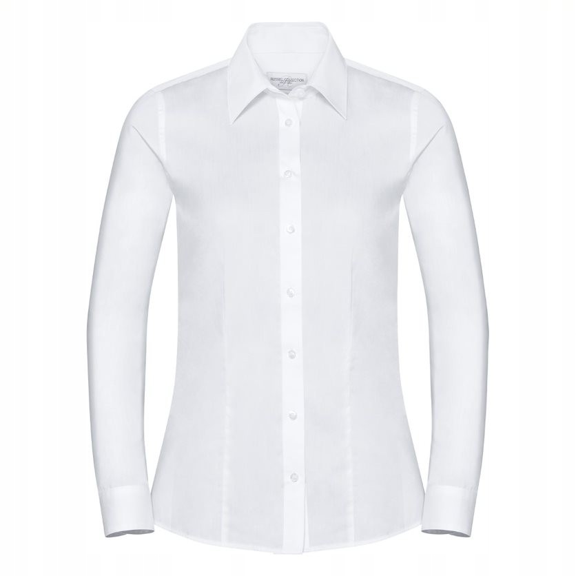 Dámská košile s dlouhým rukávem, přiléhavá, bílá vel. XL
