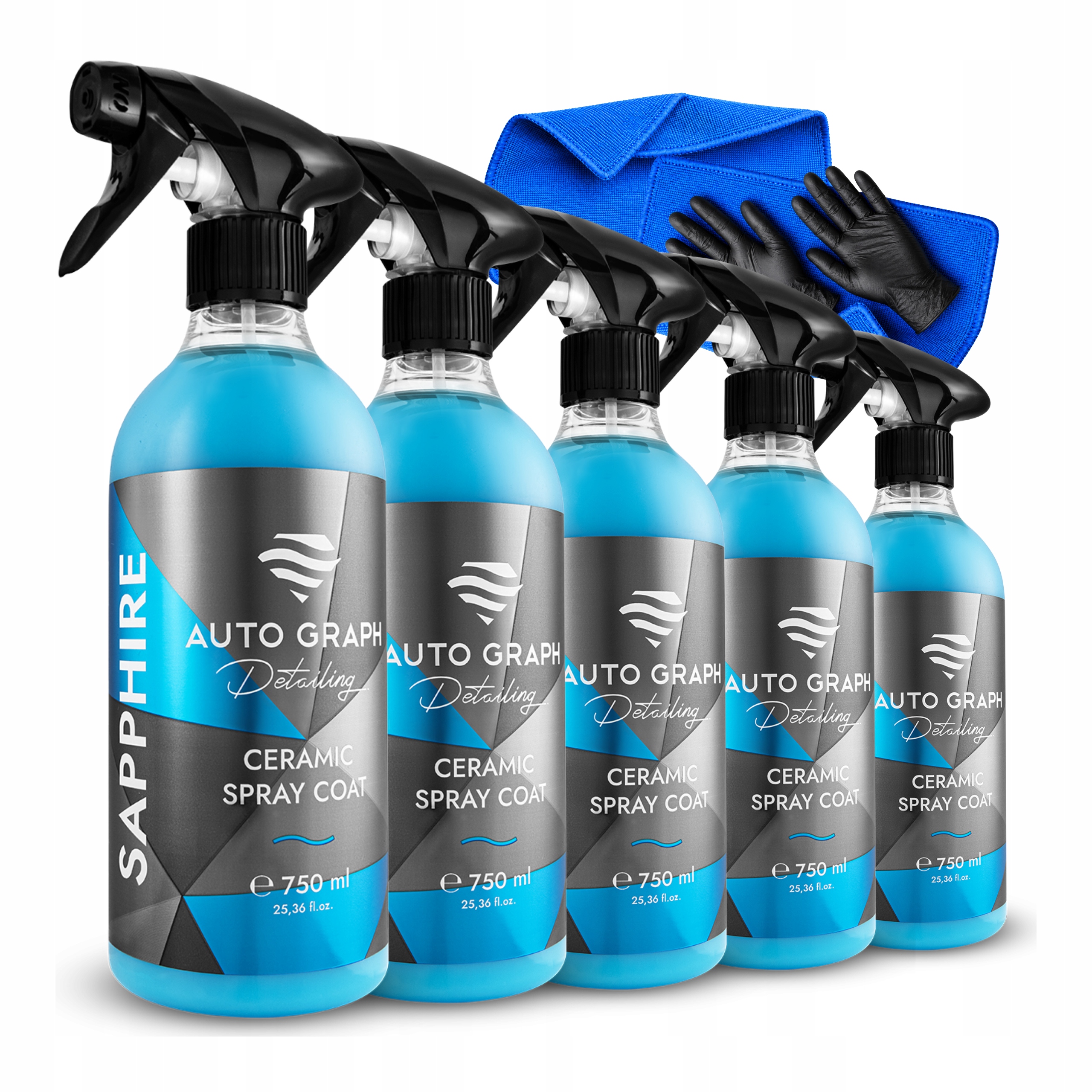 Auto Graph Sapphire keramický sprej SiO2 5x750 ml na starostlivosť o lak