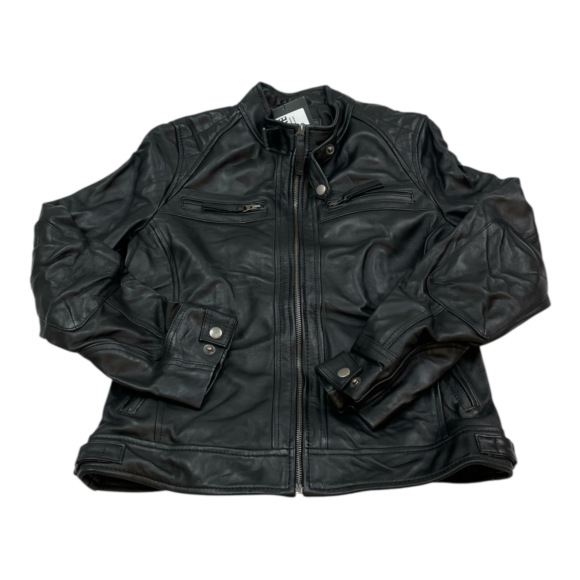 Dámská kožená bunda ramoneska Real Leather M