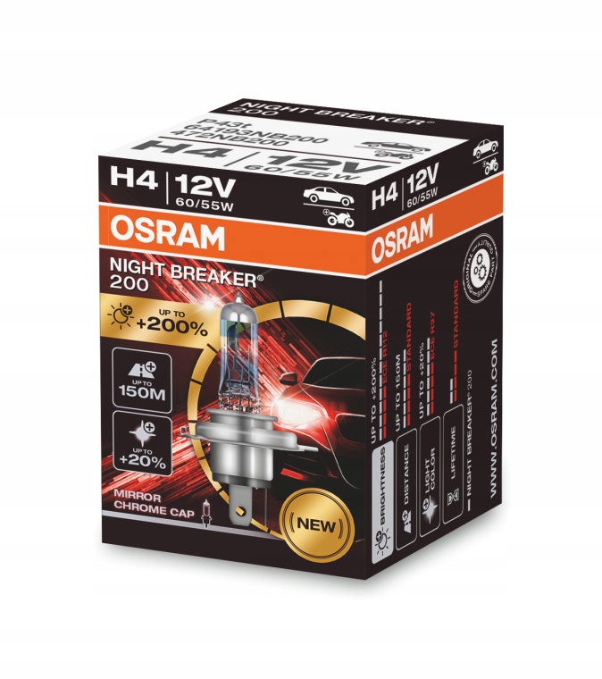 

Osram żarówka H4 Night Breaker Laser +200%