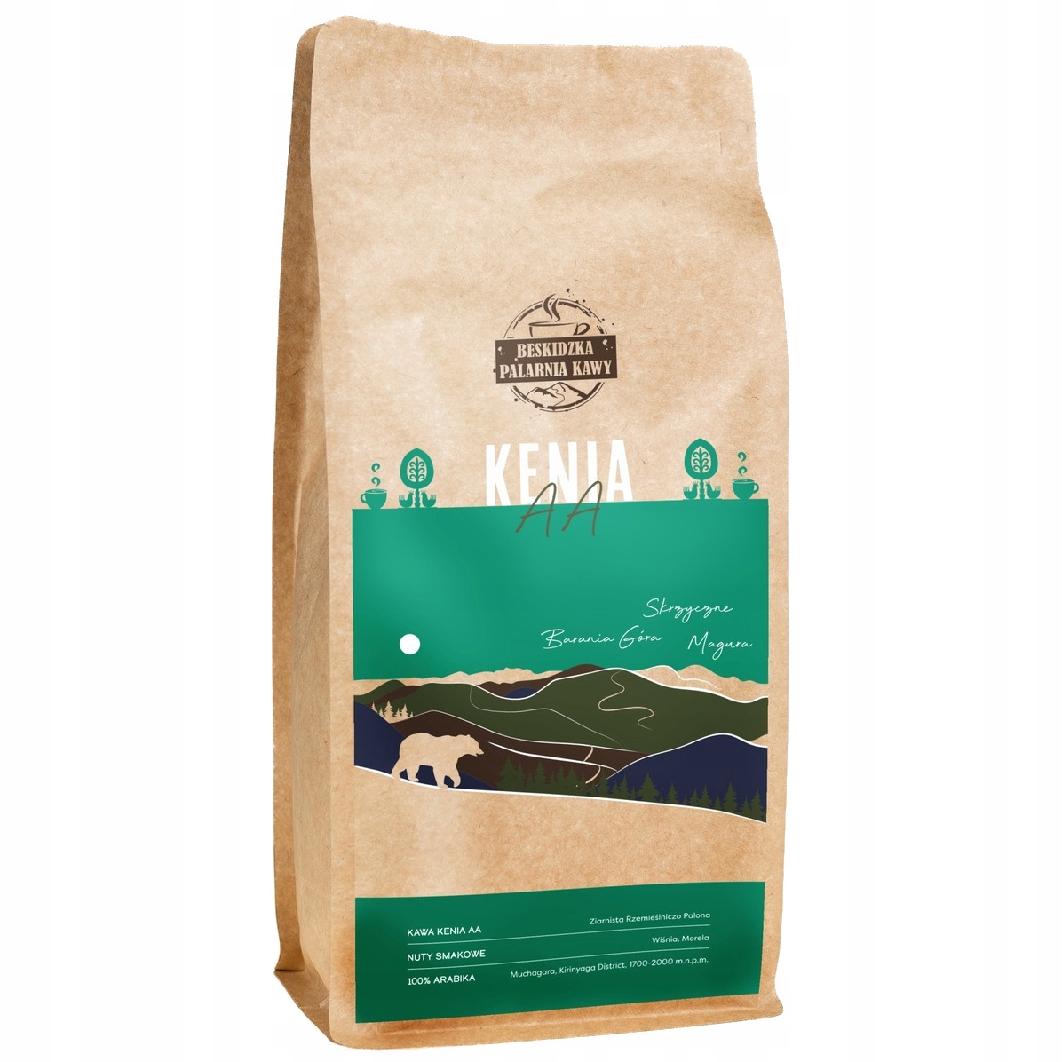 Levně Čerstvě Pražená Mletá Káva Kenia Aa 1KG 100% Arabica Speciality