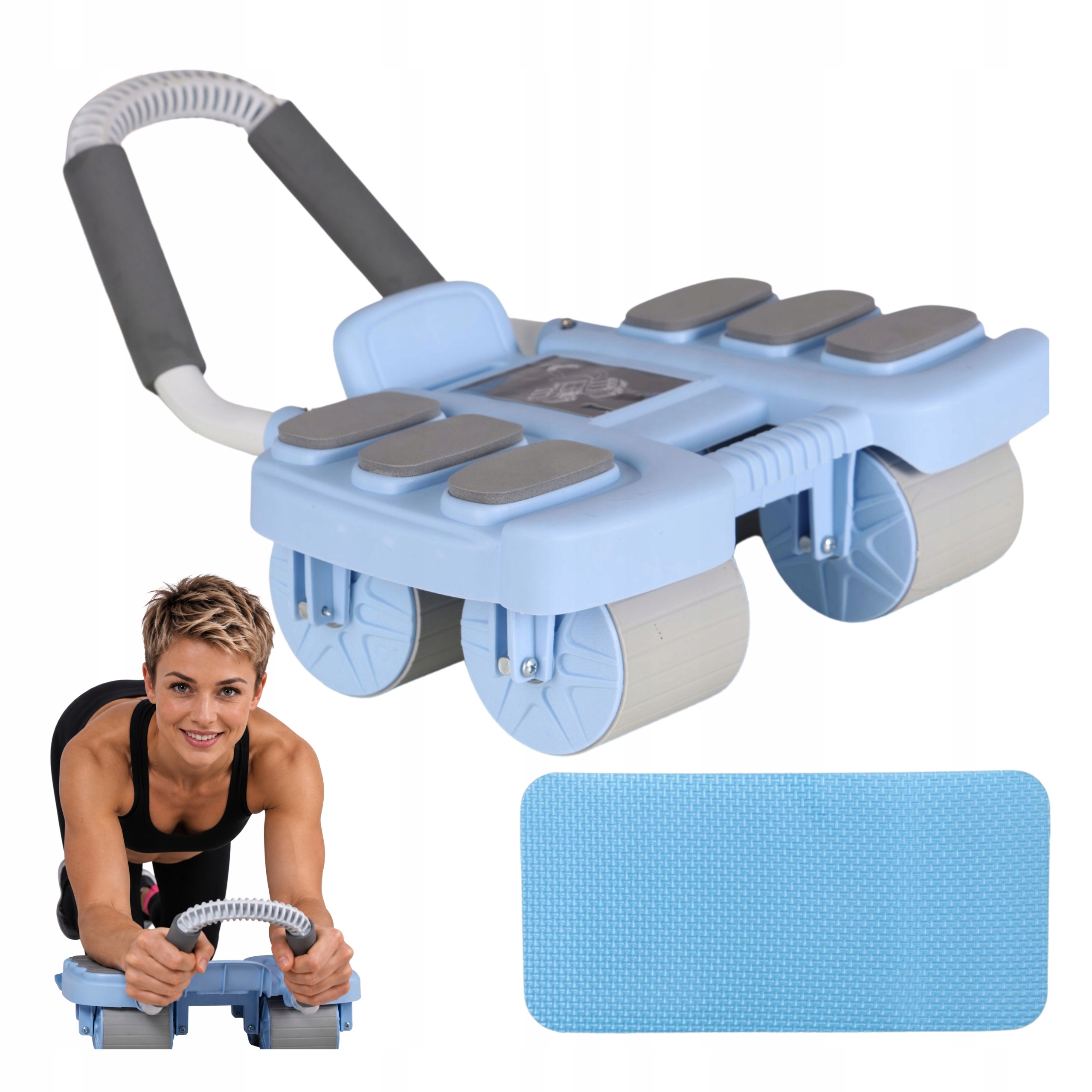 Roller Ab Posilovač Břišních svalů Fitness Kolečko Přístroj Odrazem Podložka