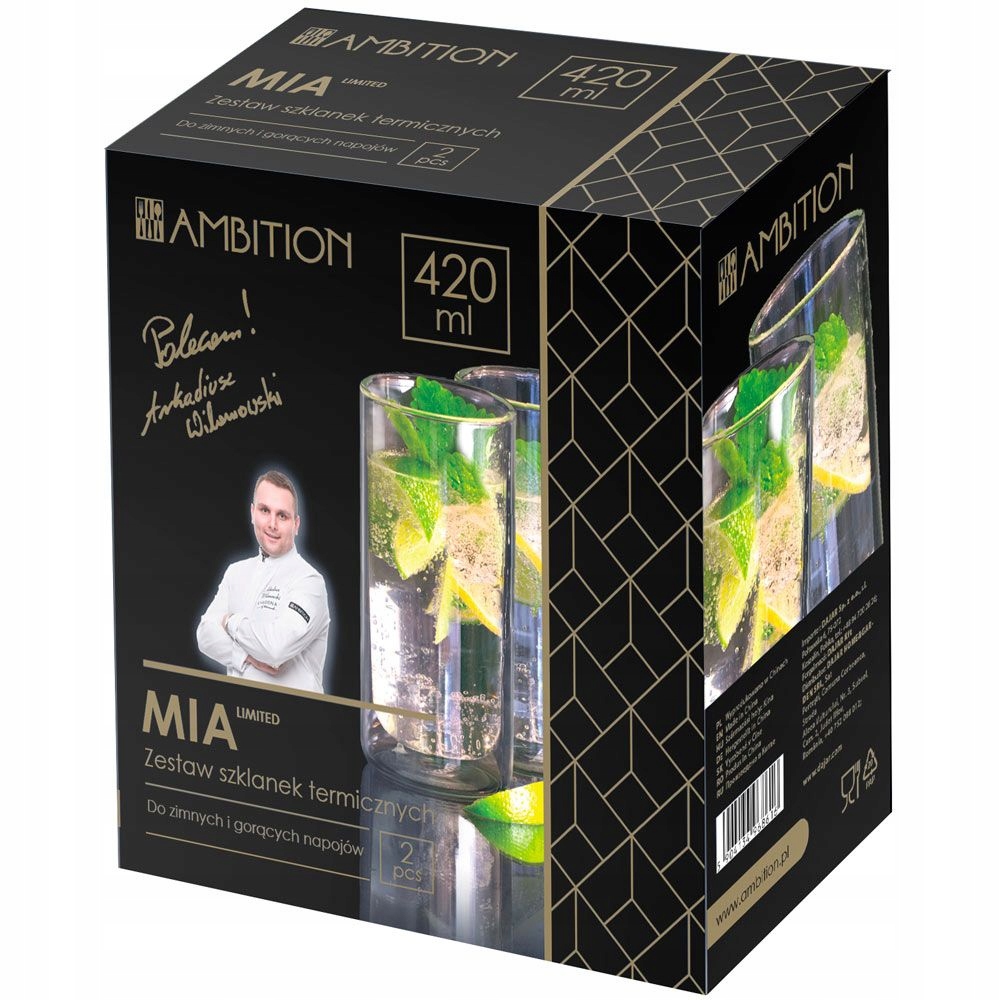 

Szklanki Z Podwójną Ścianką 2X 420ML Termiczne 616