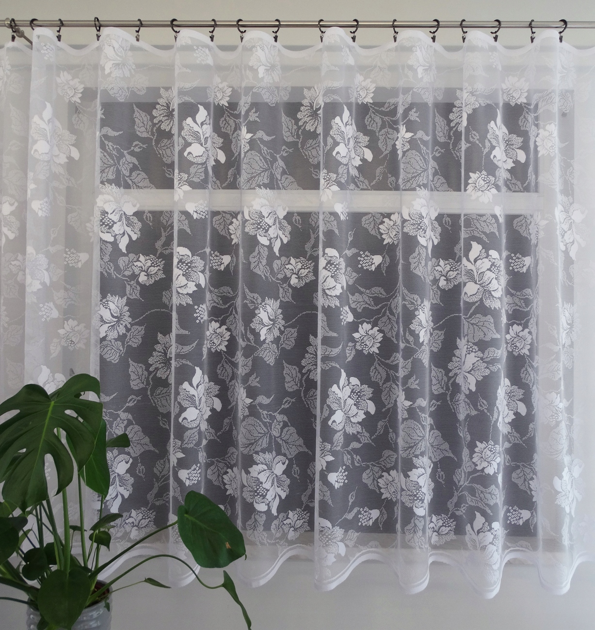 Mg Záclona žakár 629/64 Bílá 360x200 cm hotová s páskou K