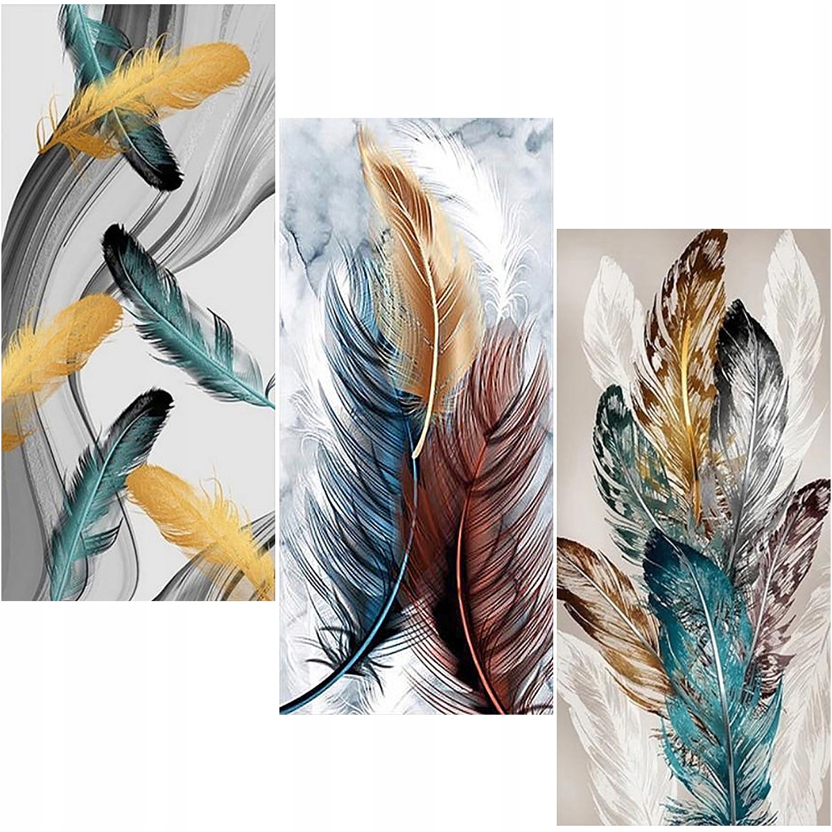 Diamantová Výšivka Triptych 40x80 Diamond Painting Mozaika Diamantová Příroda XL