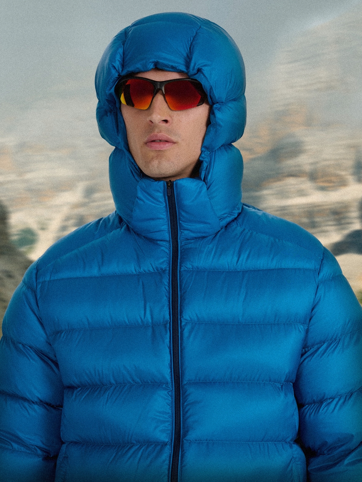 4F Pánská trekingová bunda Modrá XL