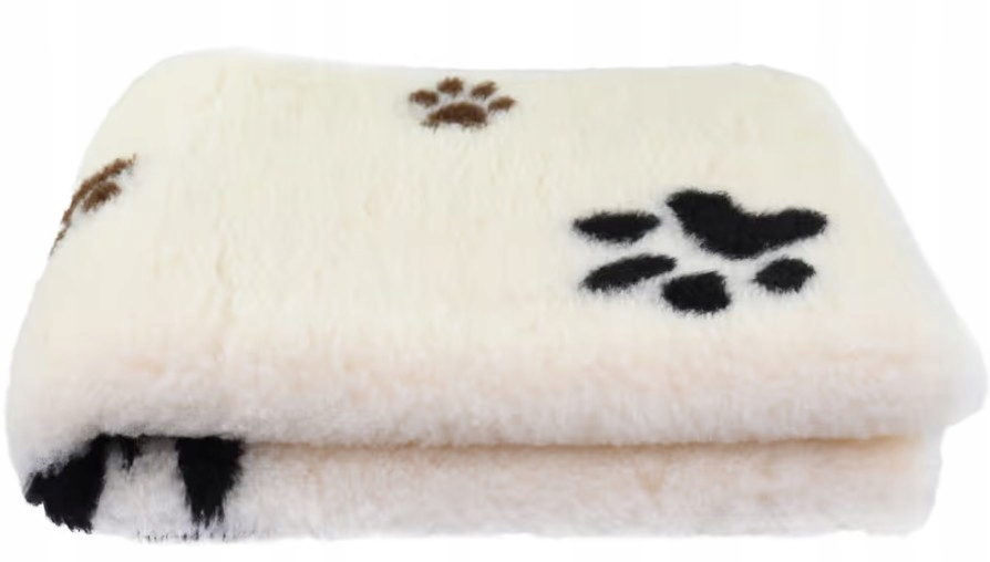 Dry Bed Vet Blovi A+ suche legowisko 150x100cm Kremowe w czarne łapki