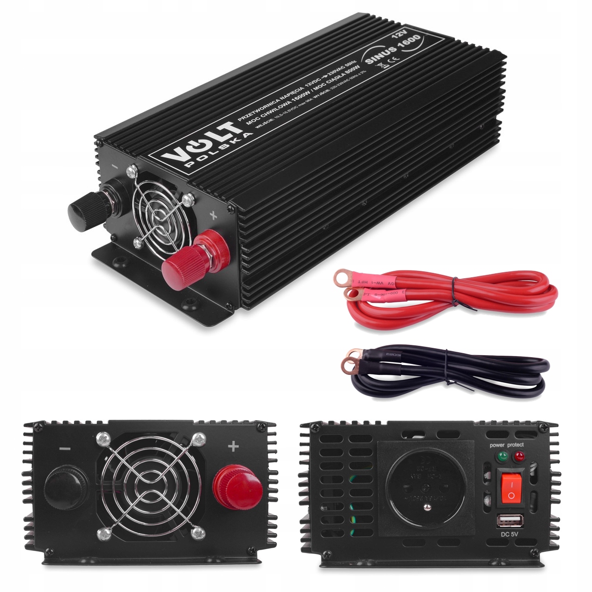 

Przetwornica 12V 230V Czysty Sinus 230V 800/1600W