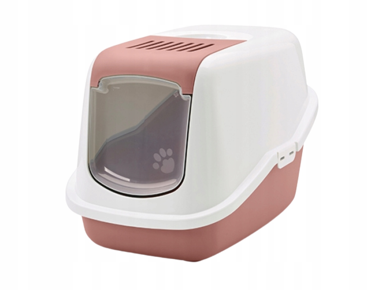 Levně Savic Toaleta pro kočky Nestor zemitá růžová /56x39x38 cm