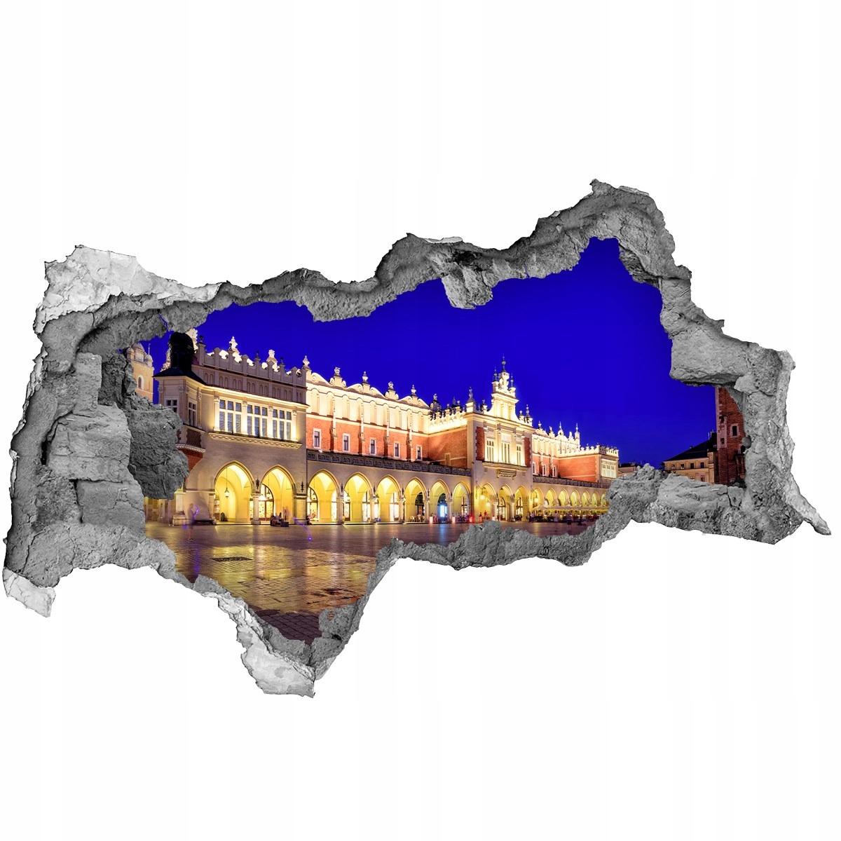 

Fototapeta dziura na ścianę 3d Kraków Polska 95x73