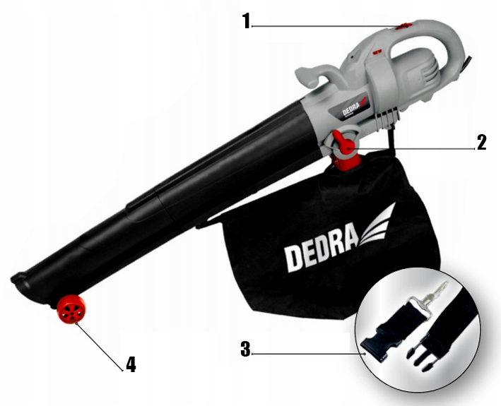DEDRA DED8687 Odkurzacz dmuchawa elektryczna 3000W Zasilanie elektryczne