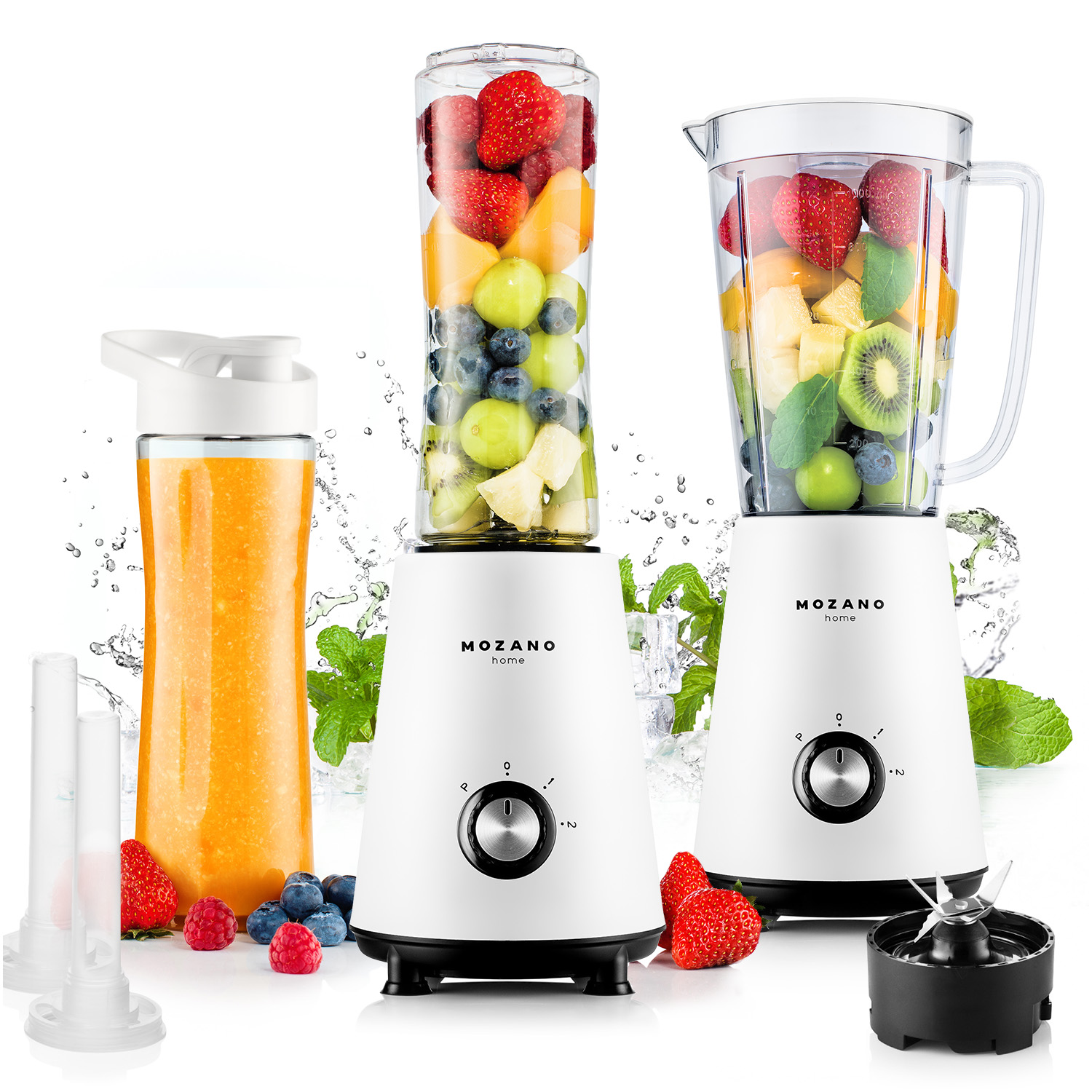 

Blender Kielichowy Do Koktajli 2 Bidony 2 Wkłady