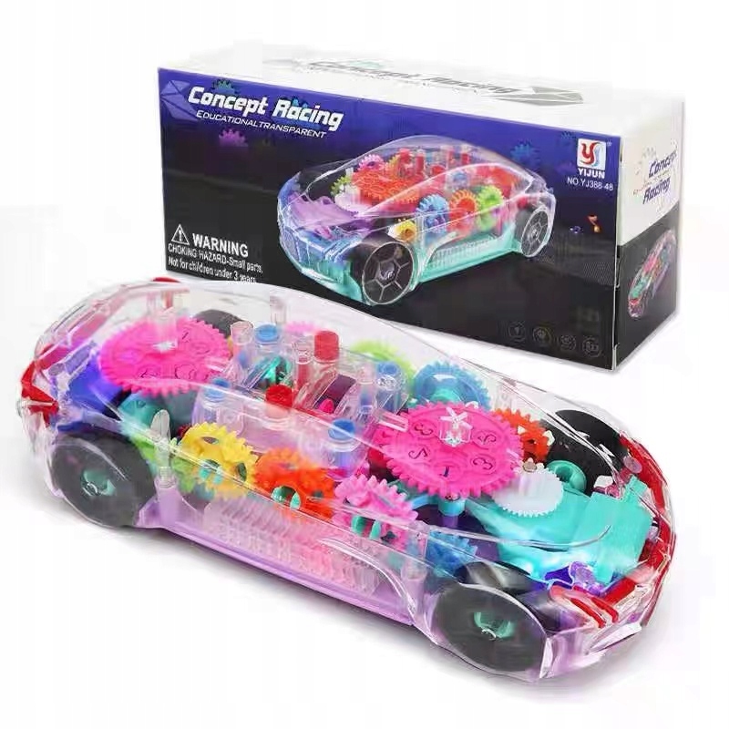 

Samochód Swiecący i Grający Przezroczysty Led auto