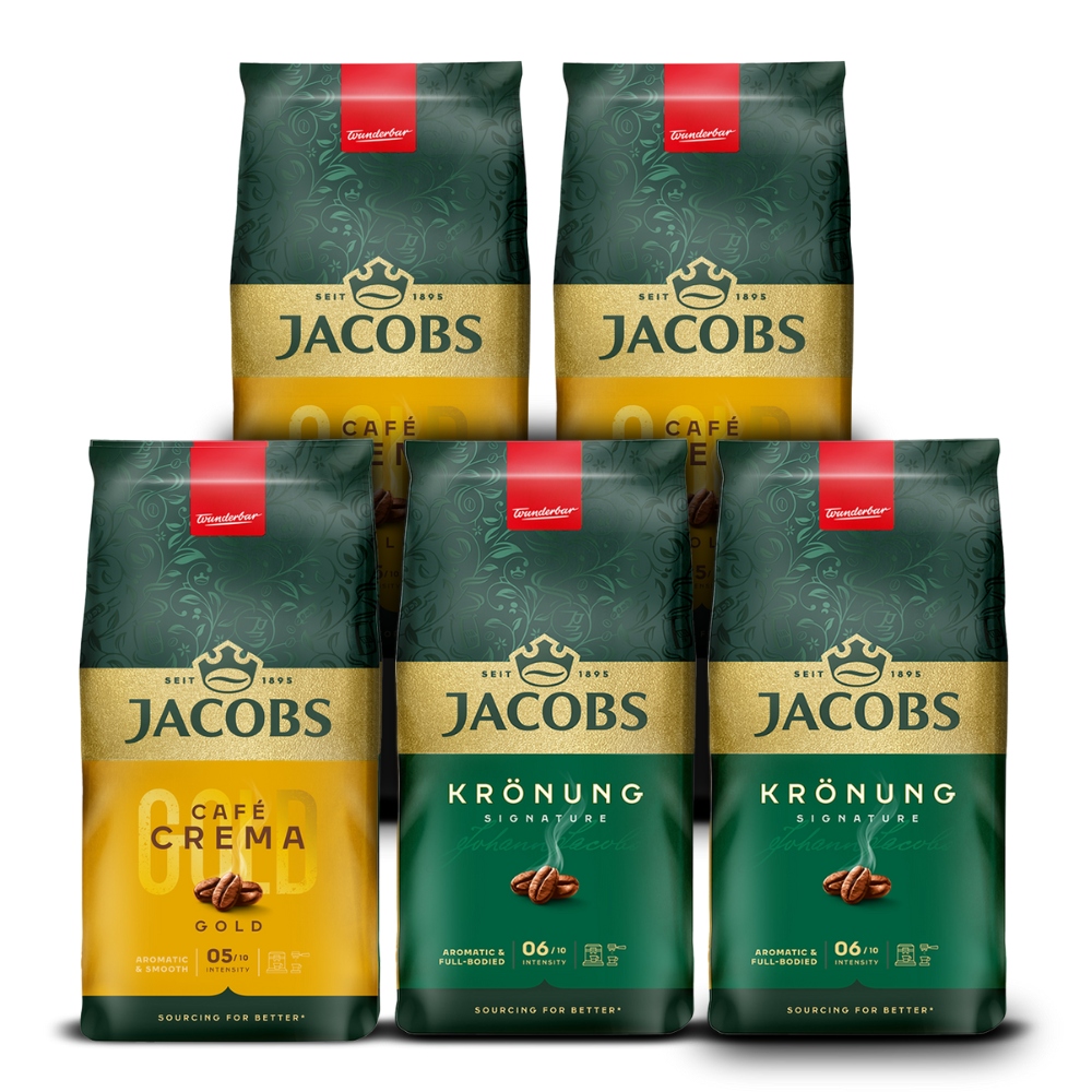 Kawa ziarnista Jacobs Krönung 2x1kg Crema Gold 3x 1kg