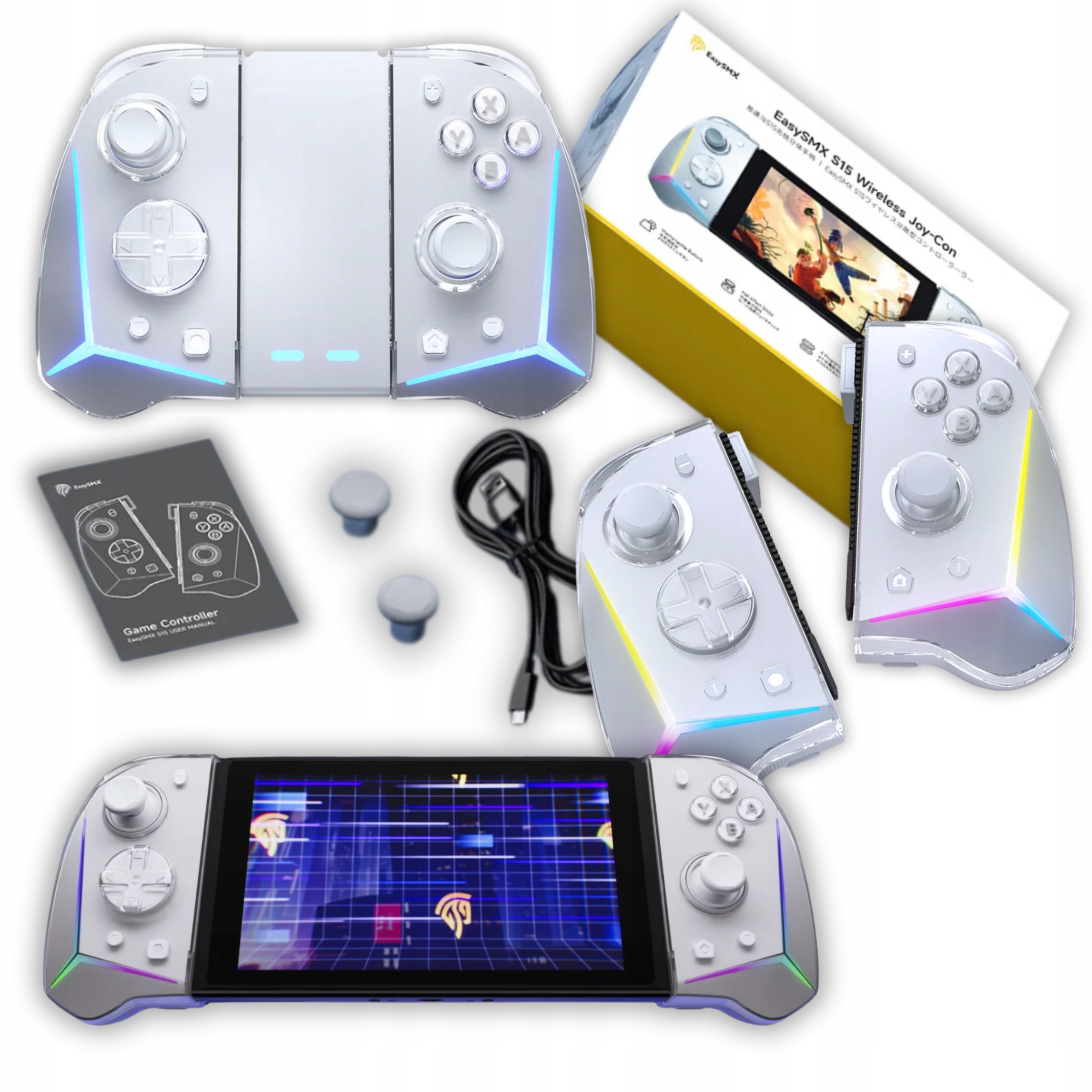 EasySMX S15 Bezprzewodowy Kontroler Pad Nintendo Switch Przyciski Funkcyjne