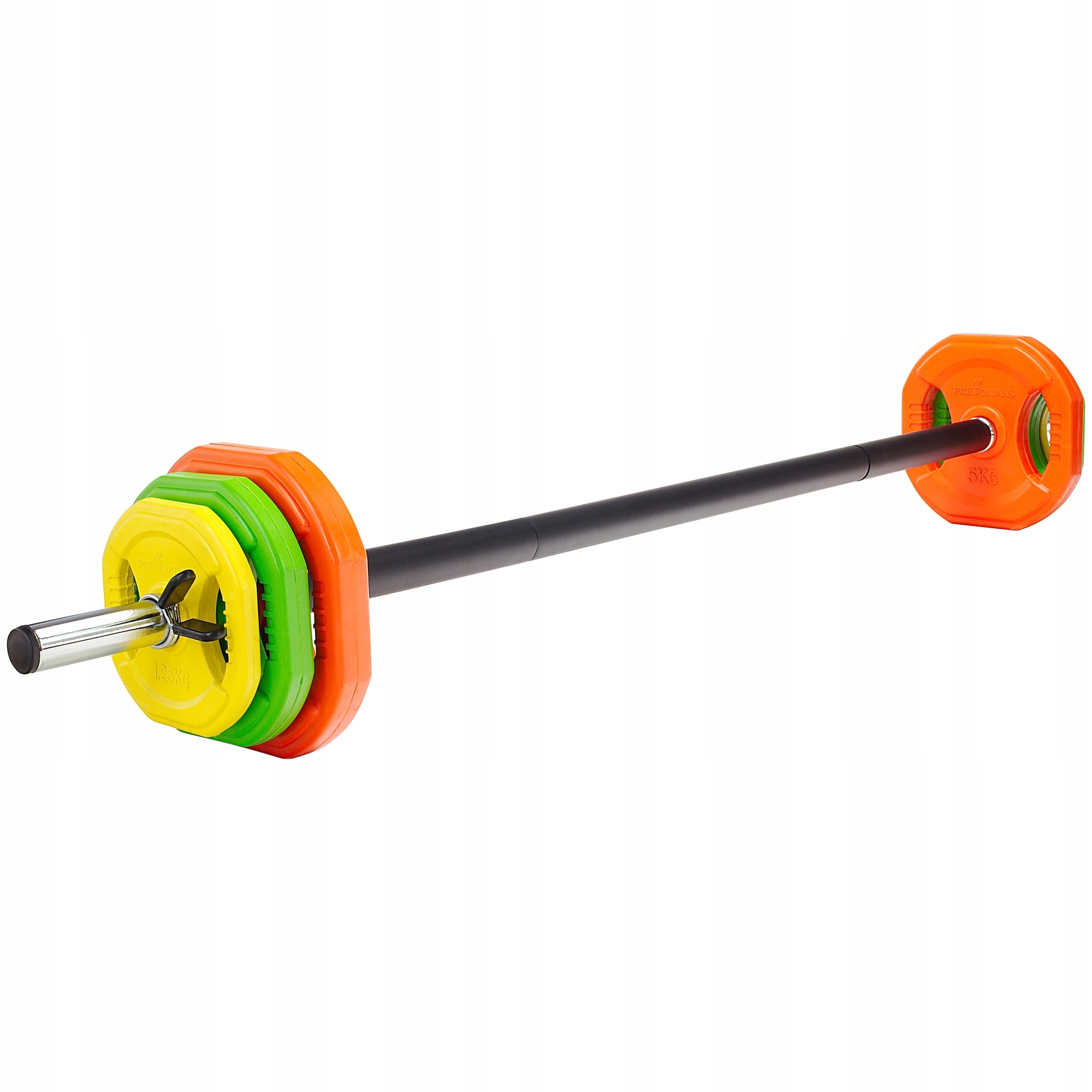 SZTANGA Z OBCIĄŻENIEM REGULOWANA ZESTAW GRYF PROSTY Z OBCIĄŻENIEM 20kg Marka Pretorians