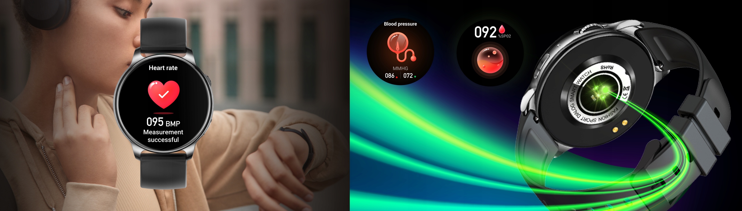 Smartwatch Bemi Trevio /Rozmowy/ 2 paski złoty PL Wodoszczelność tak